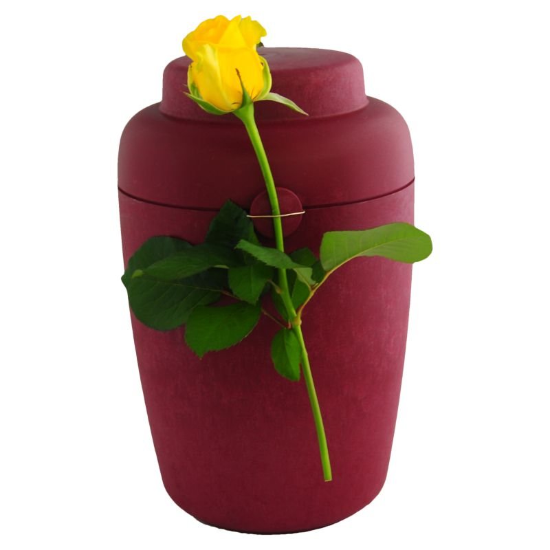 ECO-BIO urne red-rose Danish Biofiber