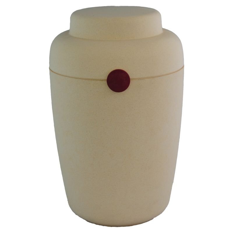 ECO-BIO urne white-red Danish Biofiber